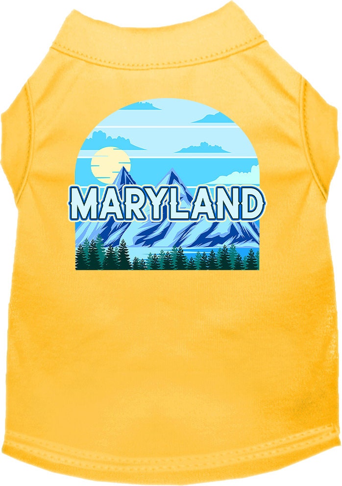 Pet Dog & Cat Screen Printed Shirt for Medium to Large Pets (Sizes 2XL-6XL), "Maryland Trailblazer"