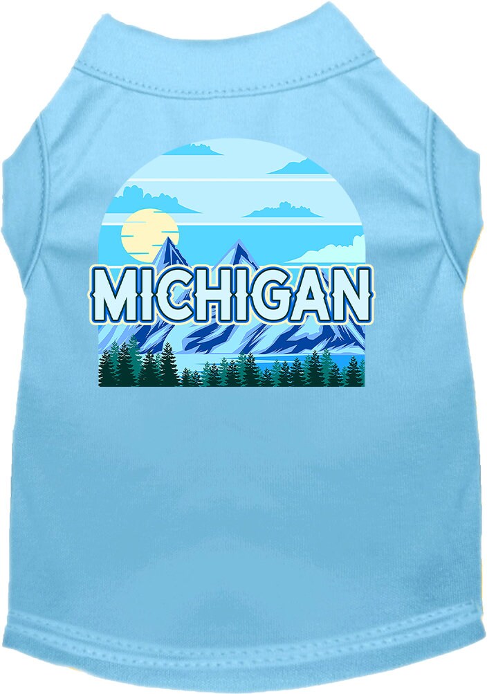 Pet Dog & Cat Screen Printed Shirt for Medium to Large Pets (Sizes 2XL-6XL), "Michigan Trailblazer"