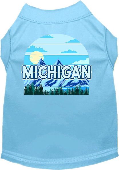 Camiseta serigrafiada para perros y gatos, para mascotas pequeñas y medianas (tallas XS a XL), "Michigan Trailblazer"