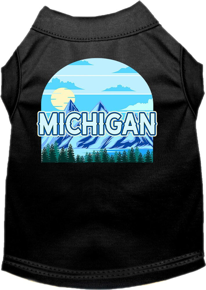 Camiseta serigrafiada para perros y gatos, para mascotas pequeñas y medianas (tallas XS a XL), "Michigan Trailblazer"