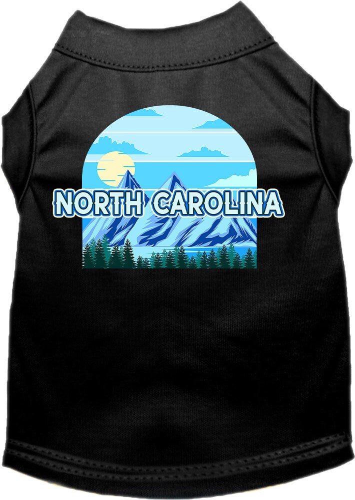 Camiseta serigrafiada para perros y gatos, para mascotas pequeñas y medianas (tallas XS a XL), "North Carolina Trailblazer"