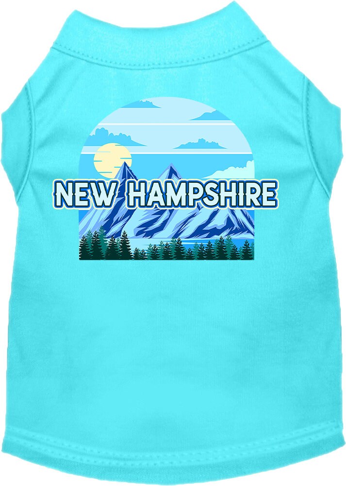 Camiseta serigrafiada para perros y gatos, para mascotas pequeñas y medianas (tallas XS a XL), "New Hampshire Trailblazer"