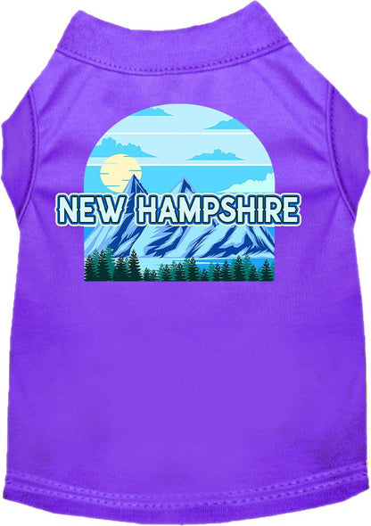 Camiseta serigrafiada para perros y gatos, para mascotas pequeñas y medianas (tallas XS a XL), "New Hampshire Trailblazer"