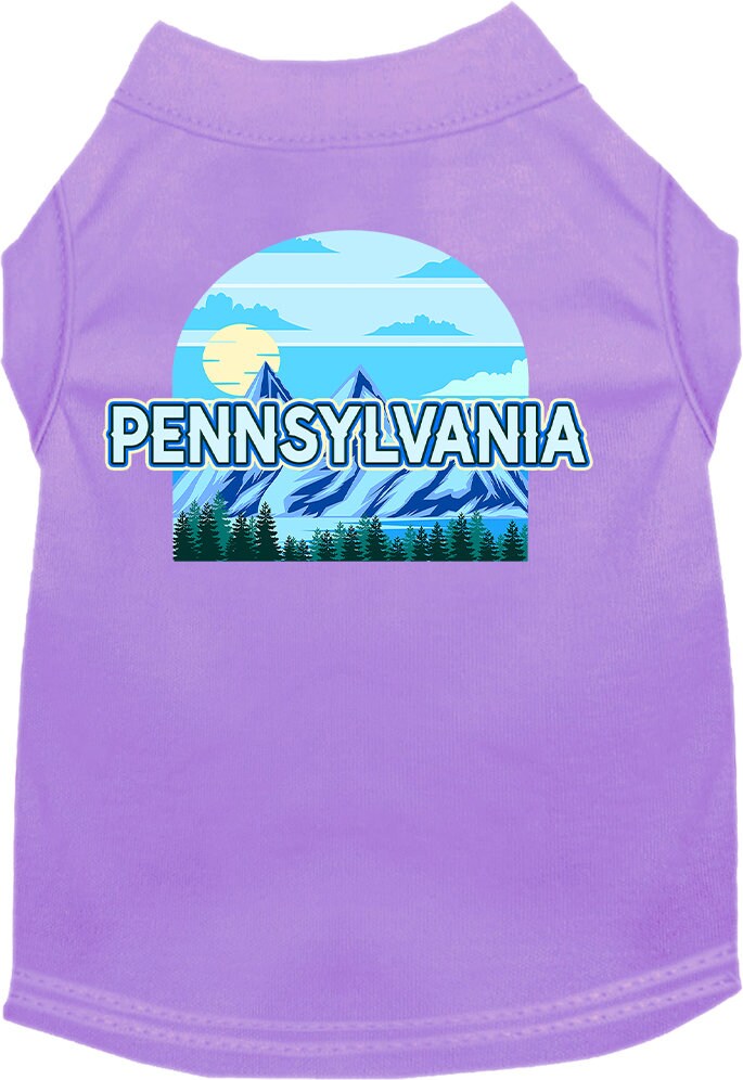 Camiseta serigrafiada para perros y gatos, para mascotas pequeñas y medianas (tallas XS a XL), "Pennsylvania Trailblazer"