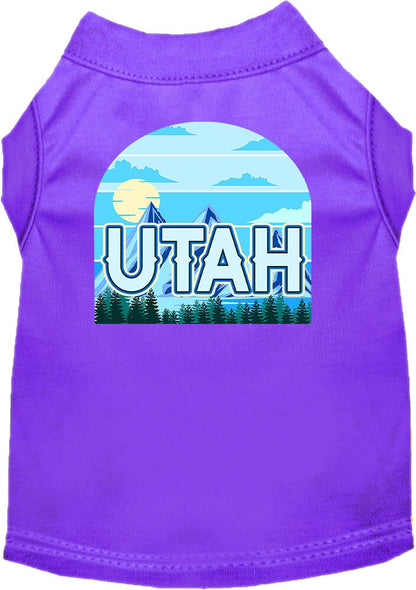 Pet Dog & Cat Screen Printed Shirt for Medium to Large Pets (Sizes 2XL-6XL), "Utah Trailblazer"