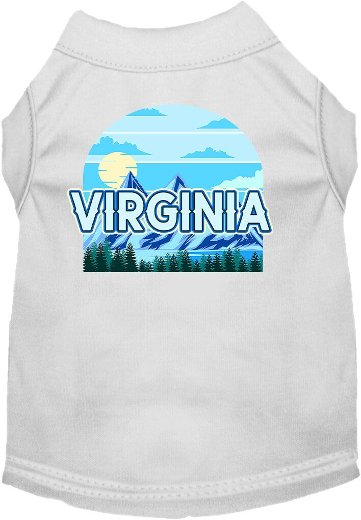 Camiseta serigrafiada para perros y gatos, para mascotas pequeñas y medianas (tallas XS a XL), "Virginia Trailblazer"