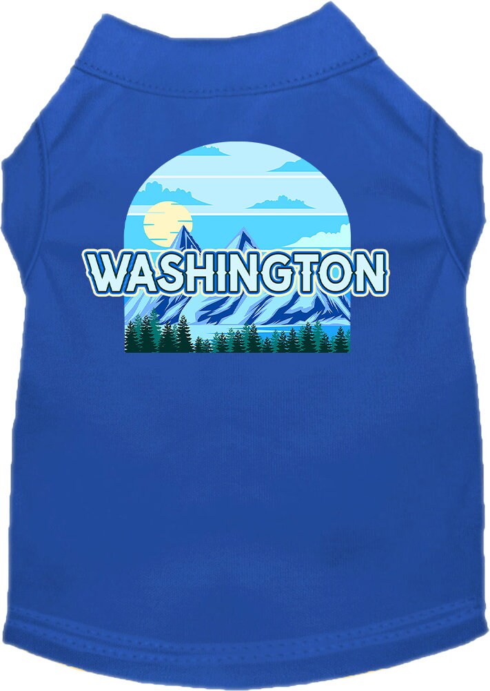 Pet Dog & Cat Screen Printed Shirt for Medium to Large Pets (Sizes 2XL-6XL), "Washington Trailblazer"