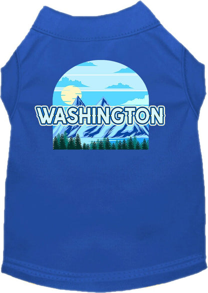 Camiseta serigrafiada para perros y gatos, para mascotas pequeñas y medianas (tallas XS a XL), "Washington Trailblazer"