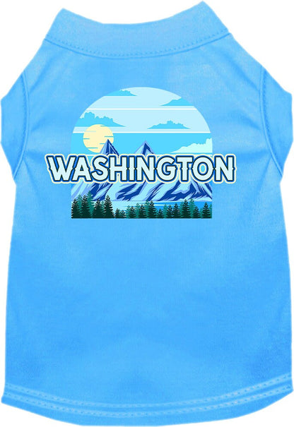 Camiseta serigrafiada para perros y gatos, para mascotas pequeñas y medianas (tallas XS a XL), "Washington Trailblazer"