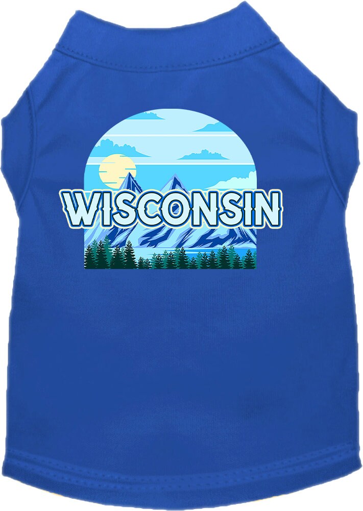 Pet Dog & Cat Screen Printed Shirt for Medium to Large Pets (Sizes 2XL-6XL), "Wisconsin Trailblazer"