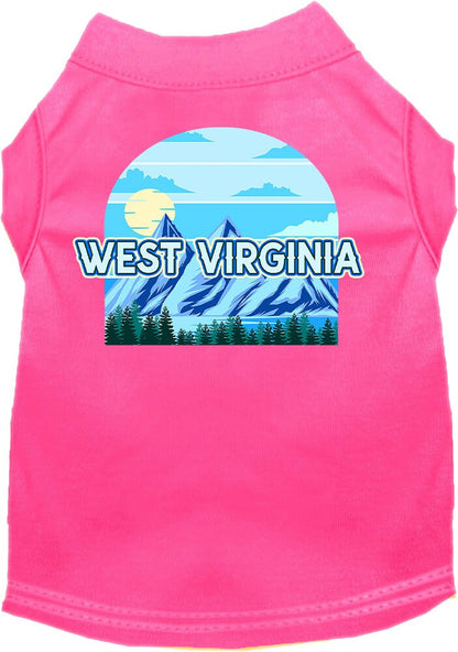 Camiseta serigrafiada para perros y gatos, para mascotas pequeñas y medianas (tallas XS a XL), "West Virginia Trailblazer"