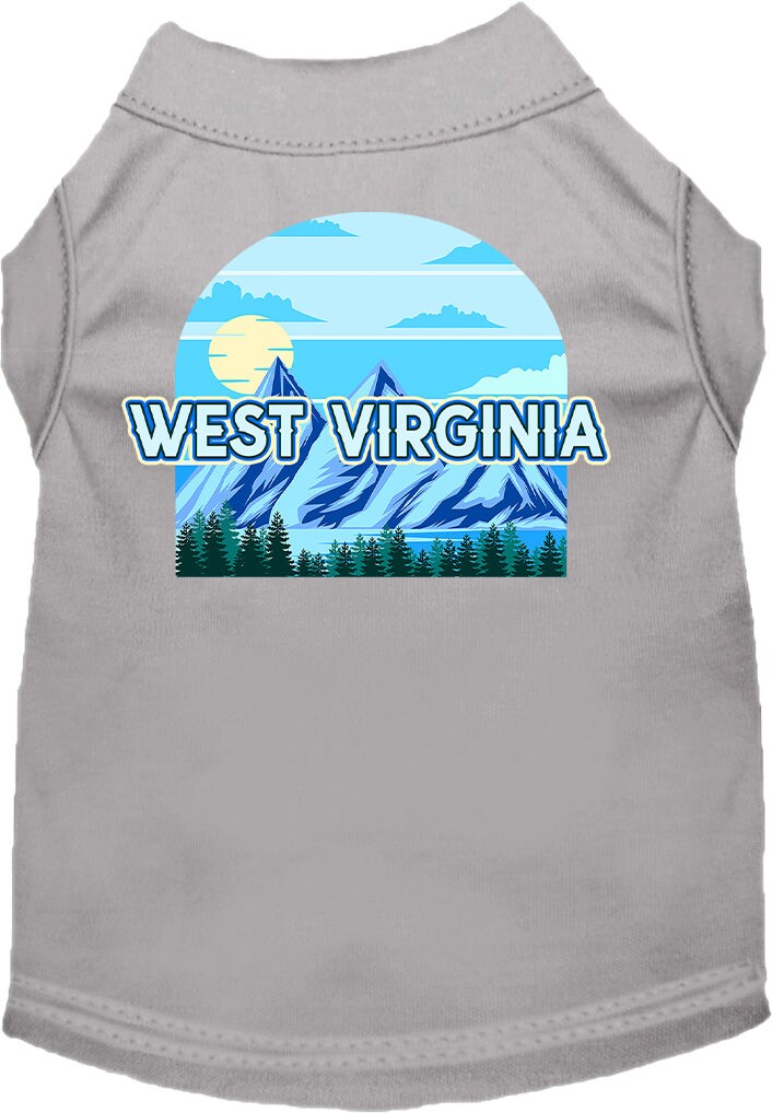 Camiseta serigrafiada para perros y gatos, para mascotas pequeñas y medianas (tallas XS a XL), "West Virginia Trailblazer"