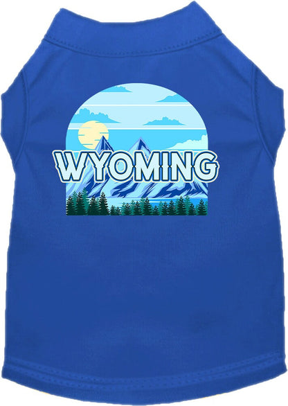 Pet Dog & Cat Screen Printed Shirt for Medium to Large Pets (Sizes 2XL-6XL), "Wyoming Trailblazer"