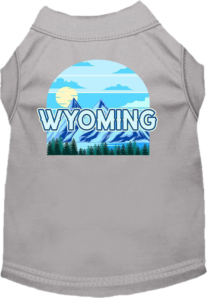 Pet Dog & Cat Screen Printed Shirt for Medium to Large Pets (Sizes 2XL-6XL), "Wyoming Trailblazer"