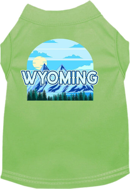 Pet Dog & Cat Screen Printed Shirt for Medium to Large Pets (Sizes 2XL-6XL), "Wyoming Trailblazer"