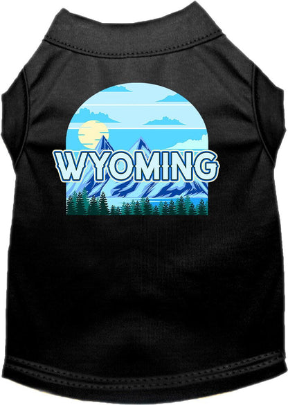 Pet Dog & Cat Screen Printed Shirt for Medium to Large Pets (Sizes 2XL-6XL), "Wyoming Trailblazer"