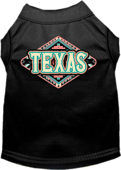 Camiseta serigrafiada para perros y gatos, para mascotas pequeñas y medianas (tallas XS a XL), "Texas Peach Aztec"