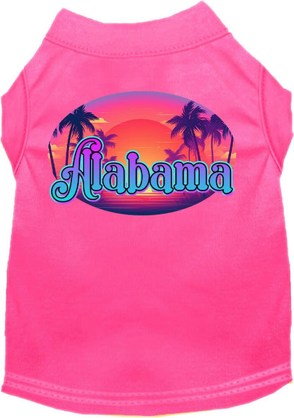 Pet Dog & Cat Screen Printed Shirt for Medium to Large Pets (Sizes 2XL-6XL), "Alabama Classic Beach"