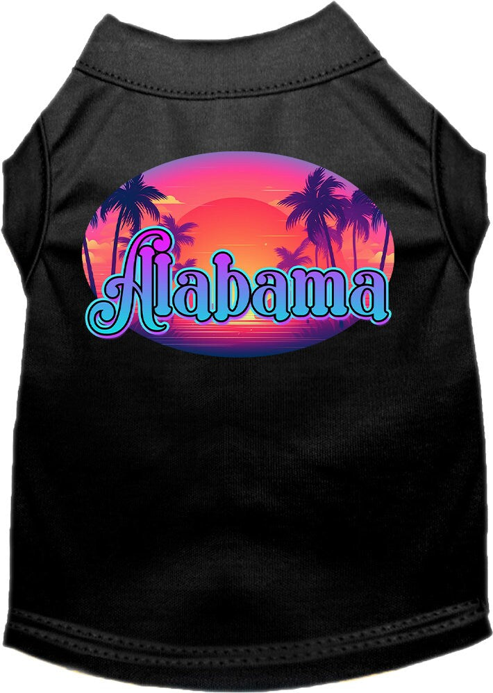 Pet Dog & Cat Screen Printed Shirt for Medium to Large Pets (Sizes 2XL-6XL), "Alabama Classic Beach"