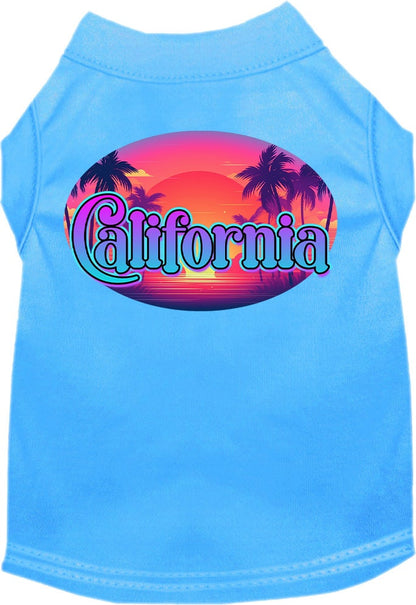 Pet Dog & Cat Screen Printed Shirt for Medium to Large Pets (Sizes 2XL-6XL), "California Classic Beach"