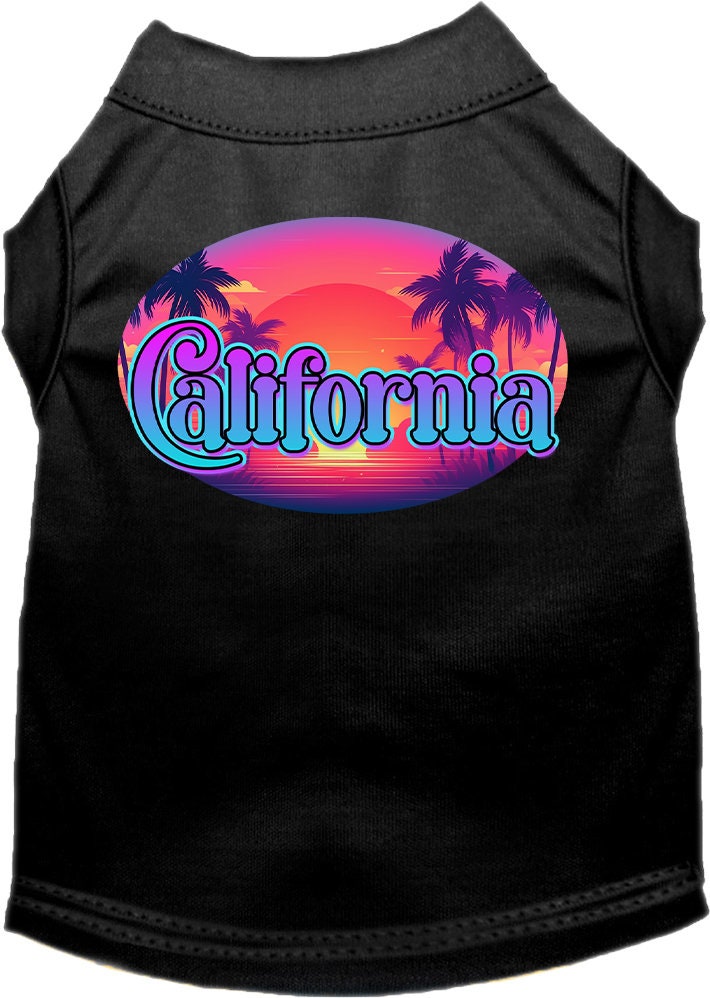 Pet Dog & Cat Screen Printed Shirt for Medium to Large Pets (Sizes 2XL-6XL), "California Classic Beach"