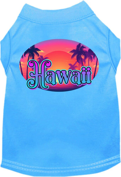 Camiseta serigrafiada para perros y gatos, para mascotas pequeñas y medianas (tallas XS a XL), "Hawaii Classic Beach"