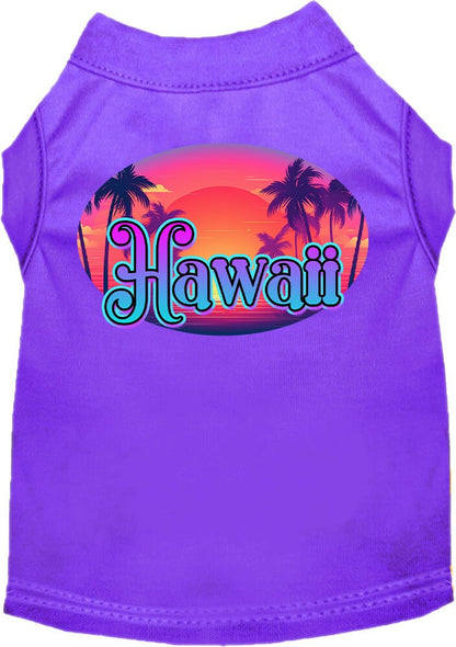 Camiseta serigrafiada para perros y gatos, para mascotas pequeñas y medianas (tallas XS a XL), "Hawaii Classic Beach"