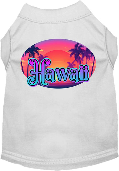 Pet Dog & Cat Screen Printed Shirt for Medium to Large Pets (Sizes 2XL-6XL), "Hawaii Classic Beach"