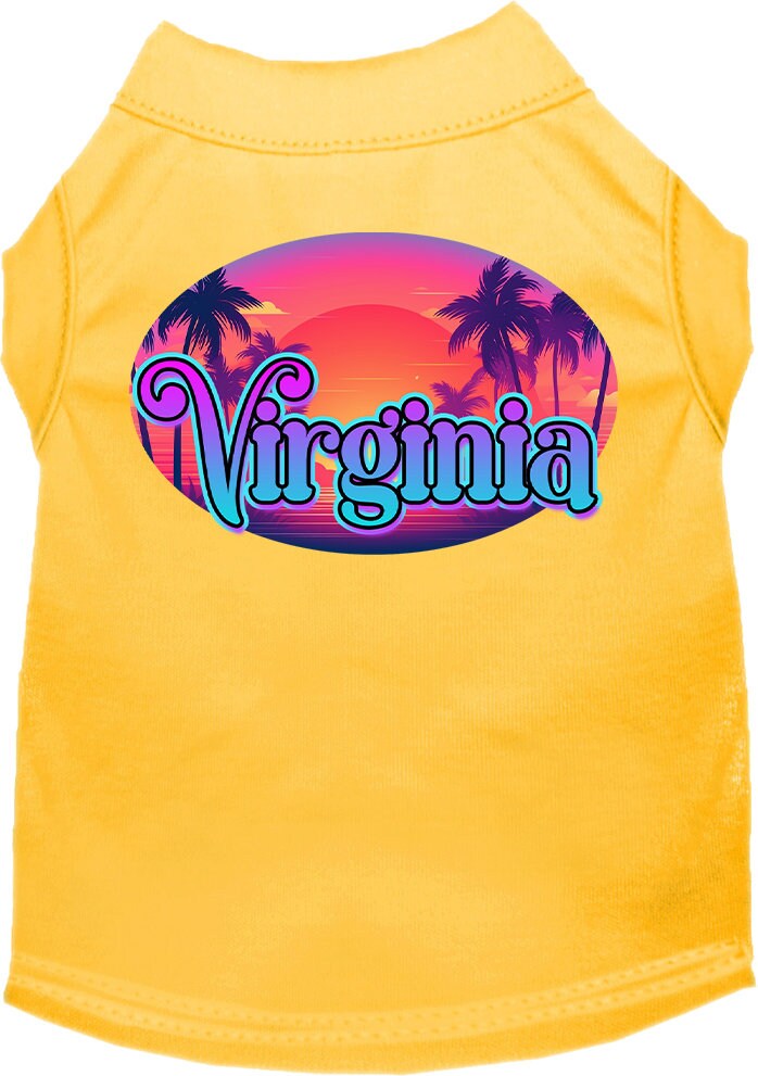 Camiseta serigrafiada para perros y gatos, para mascotas pequeñas y medianas (tallas XS a XL), "Virginia Classic Beach"