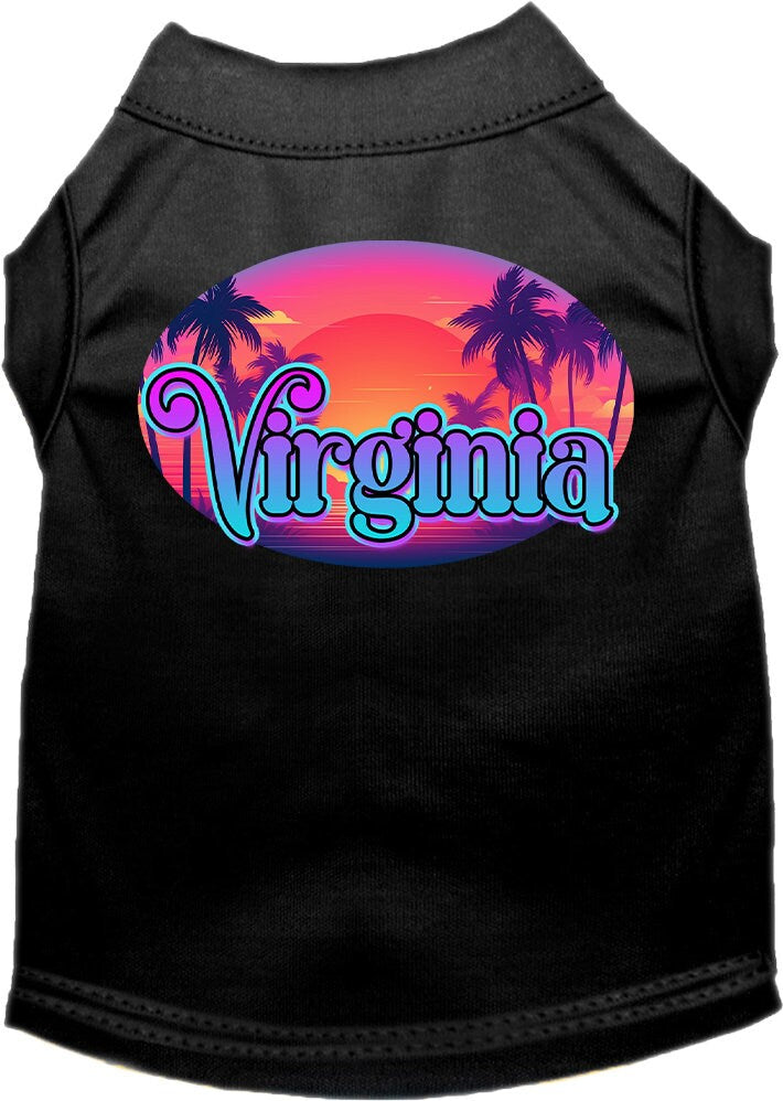 Camiseta serigrafiada para perros y gatos, para mascotas pequeñas y medianas (tallas XS a XL), "Virginia Classic Beach"