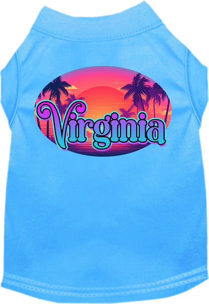 Camiseta serigrafiada para perros y gatos, para mascotas pequeñas y medianas (tallas XS a XL), "Virginia Classic Beach"