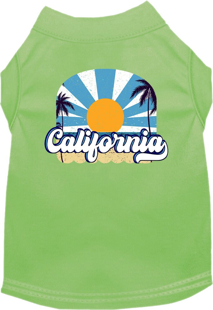 Camiseta serigrafiada para perros y gatos, para mascotas pequeñas y medianas (tallas XS a XL), "California Coast"