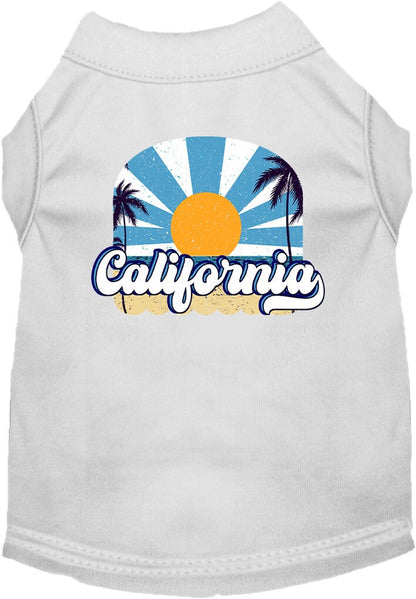 Camiseta serigrafiada para perros y gatos, para mascotas pequeñas y medianas (tallas XS a XL), "California Coast"