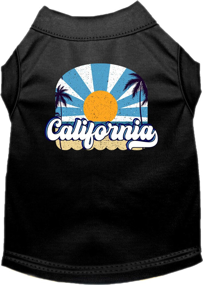 Camiseta serigrafiada para perros y gatos, para mascotas pequeñas y medianas (tallas XS a XL), "California Coast"