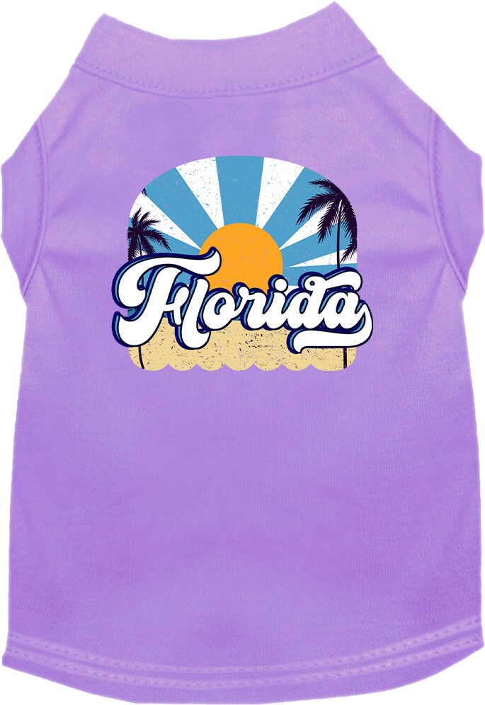 Pet Dog & Cat Screen Printed Shirt for Medium to Large Pets (Sizes 2XL-6XL), "Florida Coast"