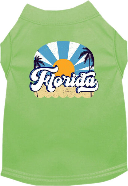 Pet Dog & Cat Screen Printed Shirt for Medium to Large Pets (Sizes 2XL-6XL), "Florida Coast"