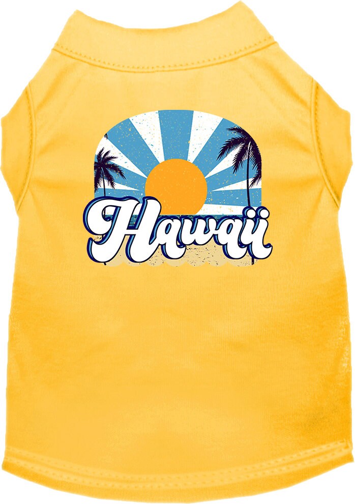 Pet Dog & Cat Screen Printed Shirt for Medium to Large Pets (Sizes 2XL-6XL), "Hawaii Coast"