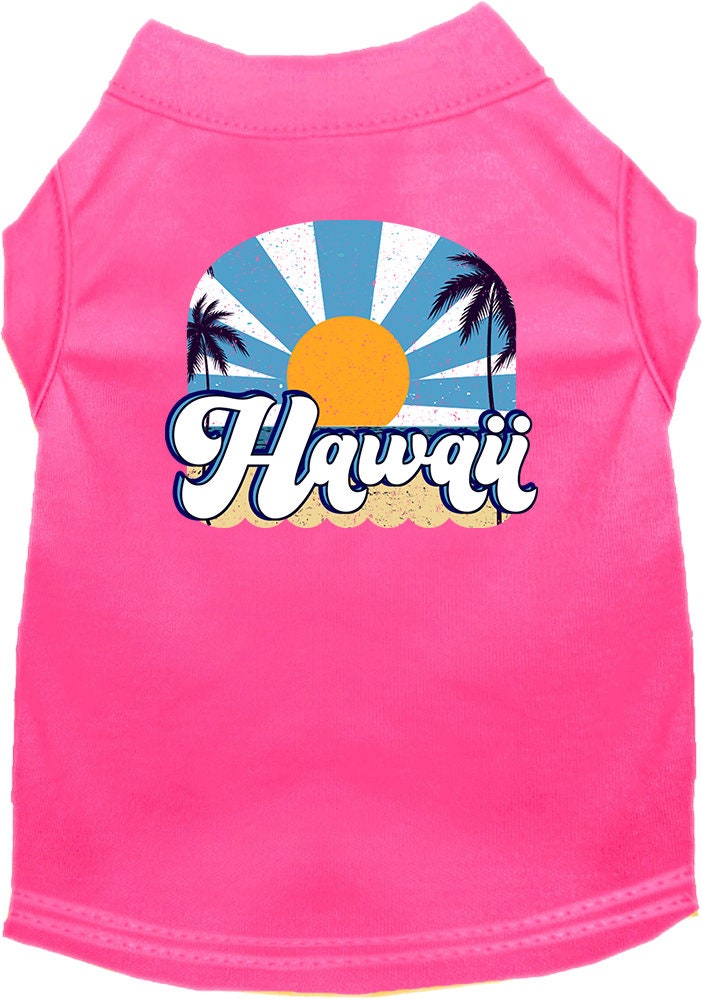 Pet Dog & Cat Screen Printed Shirt for Small to Medium Pets (Sizes XS-XL), "Hawaii Coast"