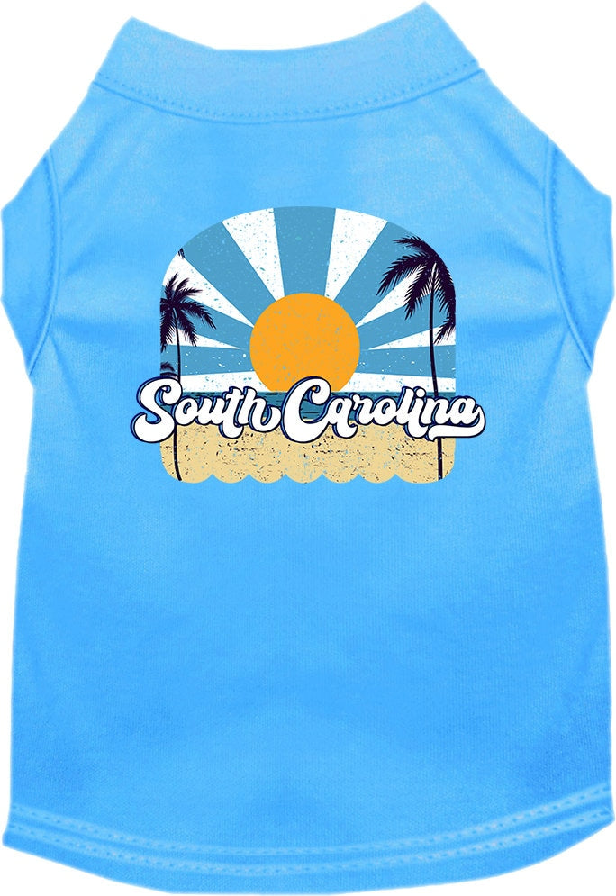 Camiseta serigrafiada para perros y gatos, para mascotas pequeñas y medianas (tallas XS a XL), "South Carolina Coast"