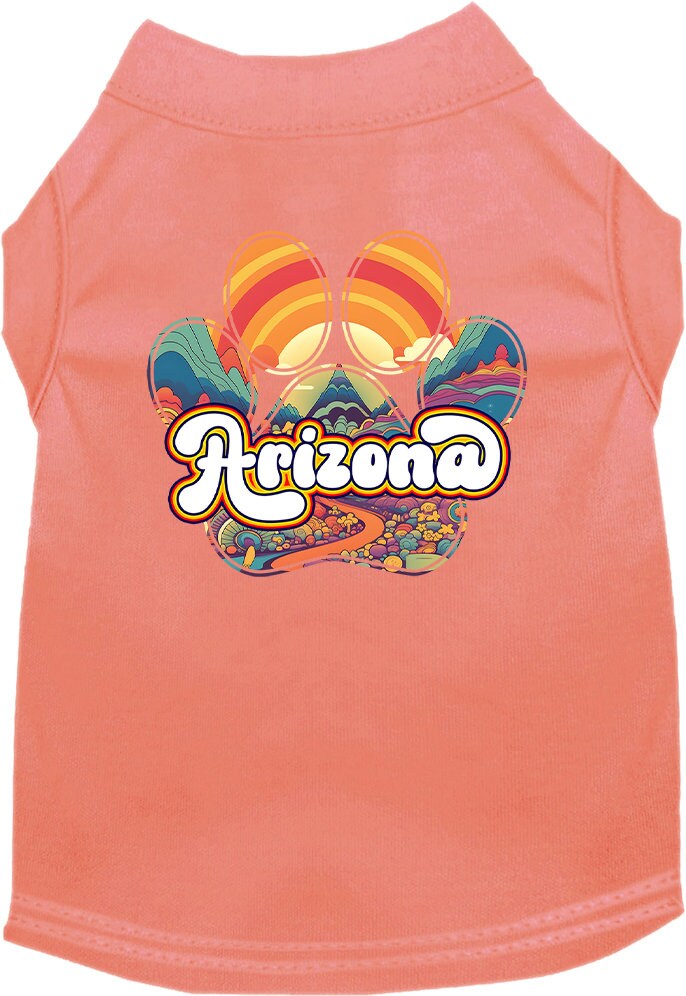 Camiseta serigrafiada para perros y gatos, para mascotas pequeñas y medianas (tallas XS a XL), "Arizona Groovy Summit"