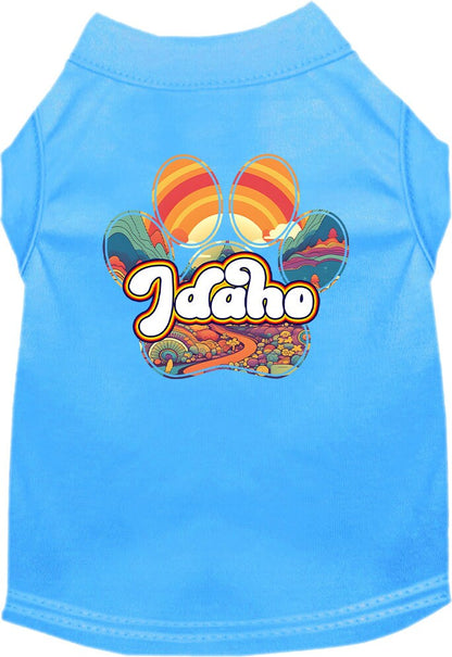 Pet Dog & Cat Screen Printed Shirt for Medium to Large Pets (Sizes 2XL-6XL), "Idaho Groovy Summit"