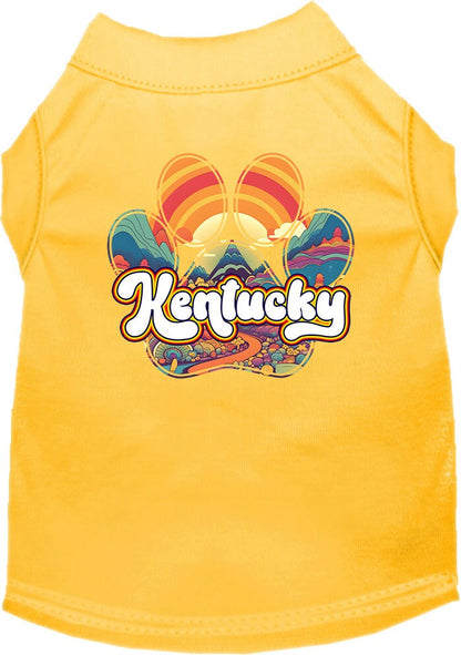 Pet Dog & Cat Screen Printed Shirt for Medium to Large Pets (Sizes 2XL-6XL), "Kentucky Groovy Summit"