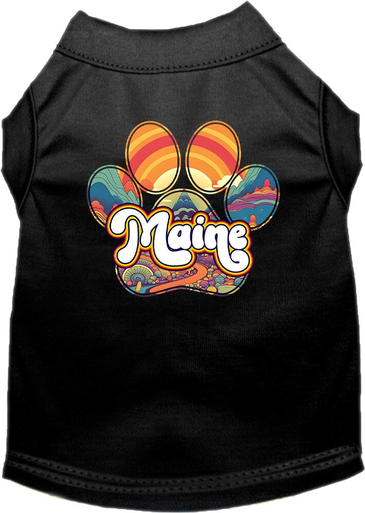 Pet Dog & Cat Screen Printed Shirt for Medium to Large Pets (Sizes 2XL-6XL), "Maine Groovy Summit"