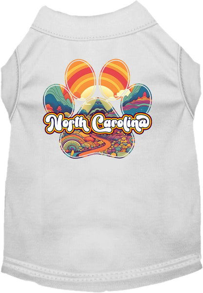 Pet Dog & Cat Screen Printed Shirt for Medium to Large Pets (Sizes 2XL-6XL), "North Carolina Groovy Summit"