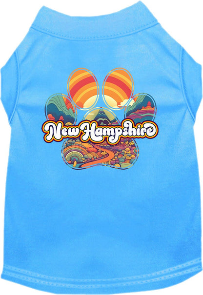 Pet Dog & Cat Screen Printed Shirt for Medium to Large Pets (Sizes 2XL-6XL), "New Hampshire Groovy Summit"