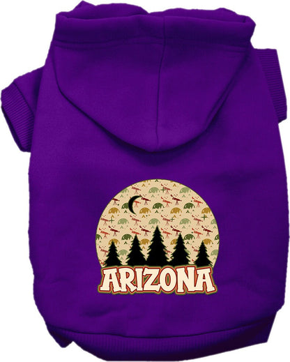 Sudadera con capucha serigrafiada para perros y gatos, para mascotas medianas y grandes (tallas 2XL-6XL), "Arizona Under The Stars"