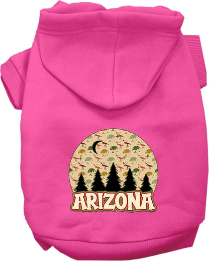 Sudadera con capucha serigrafiada para perros y gatos, para mascotas medianas y grandes (tallas 2XL-6XL), "Arizona Under The Stars"