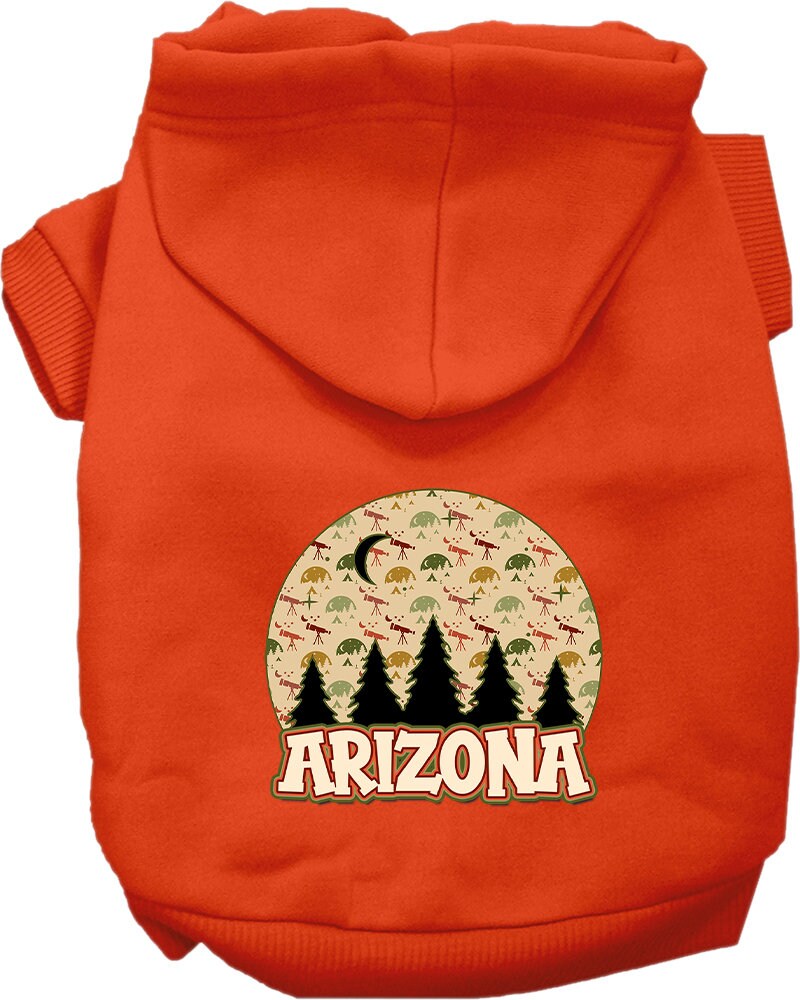 Sudadera con capucha serigrafiada para perros y gatos, para mascotas medianas y grandes (tallas 2XL-6XL), "Arizona Under The Stars"