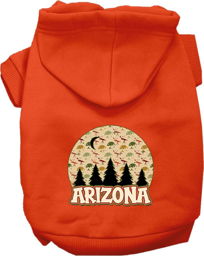 Sudadera con capucha serigrafiada para perros y gatos, para mascotas medianas y grandes (tallas 2XL-6XL), "Arizona Under The Stars"