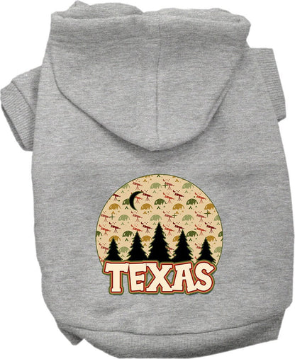 Sudadera con capucha serigrafiada para perros y gatos, para mascotas pequeñas y medianas (tallas XS a XL), "Texas Under The Stars"